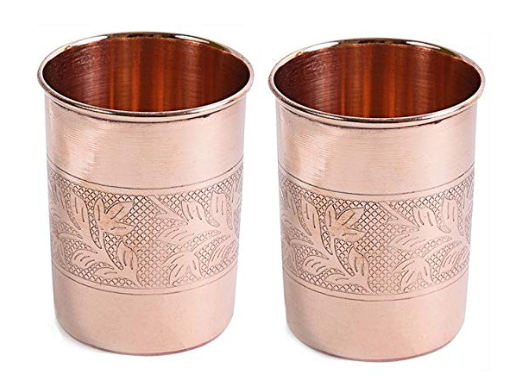 Frestol Copper Emborsed Glasses Serveware