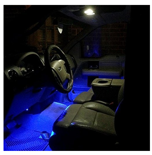 Guance 9 LED Custom Cuttable BikeCar Blue Light for InteriorExterior
