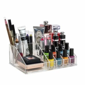 INOVERA (LABEL) 16 Compartment Cosmetic Makeup Jewellery Lipstick Storage Organiser Holder Box