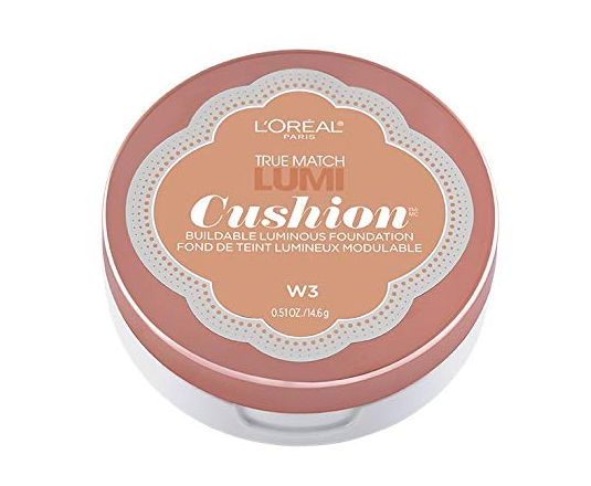 L'Oreal Paris True Match Lumi Cushion Foundation, W3 Nude Beige, 14.6g