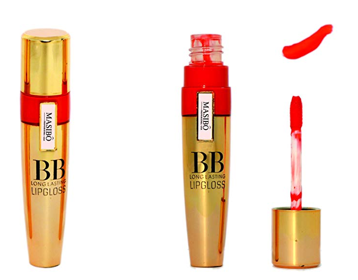 Masibo USA BB Long Lasting Matte Lip Gloss-04, Red, 4g