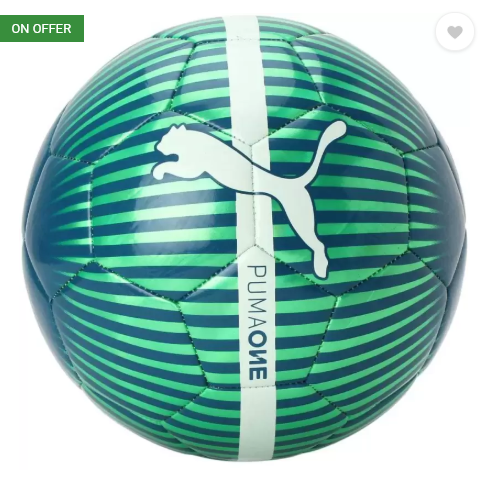 Puma One Chrome ball Football - Size 5  (Pack of 1, Green)