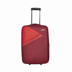 Safari Angle 59 Cms Polyester Red Cabin 2 Wheels Soft Suitcase at Rs.1545 Only