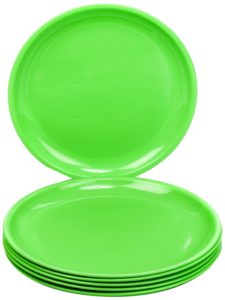 Signoraware Round Full Plate Set, Set of 6, Parrot Green