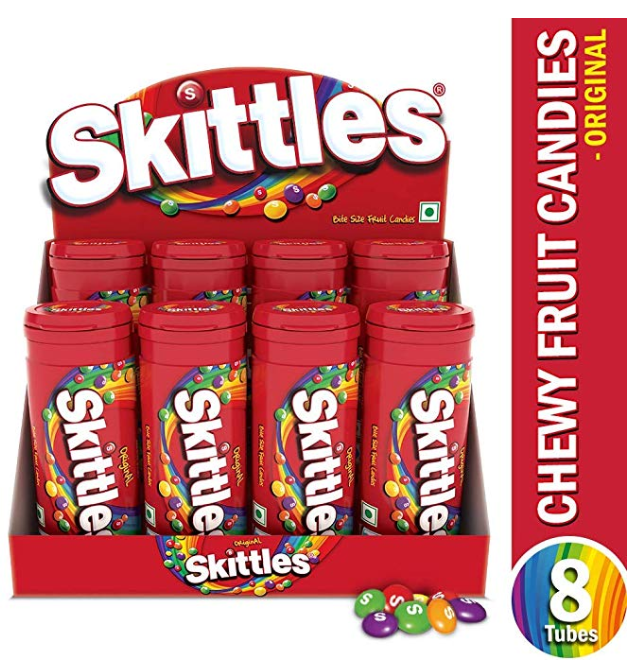 Skittles Bite-Size Fruit Candies Tube