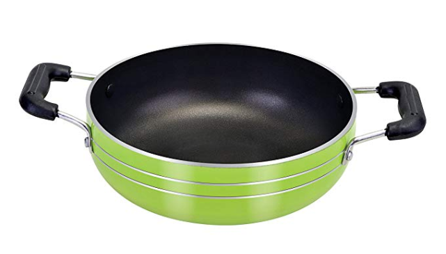 Tosaa Non-Stick Kadhai Green, 18cm 