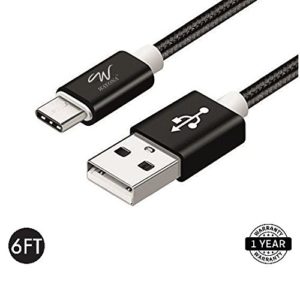 Wayona WC2CB1 USB Type C Cable - 6 Feet (1.83 Meters) (Black)