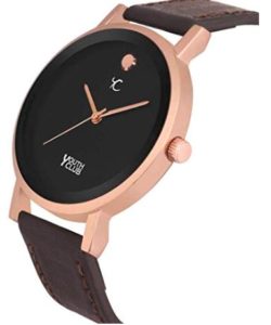 YOUTH CLUB Quartz Movement Analogue Brown Dial Men's and Women's Watch - Set of 2