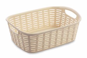 All Time Plastics Rattan Rectangular Plastic Shelf Basket