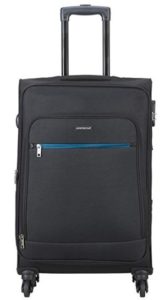 Aristocrat Nile Polyester 66 cms Black Suitcase (STNILW66BLK)