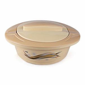 Cello Nova Plastic Casserole with Lid, 1 Liter, Beige