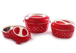 Cello Travelmate Casserole Set, 3-Pieces, Red