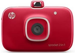HP Sprocket 2-in-1 Portable Photo Printer and Instant Camera (Red) by HP