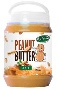 Happilo Super Peanut Butter, Crunchy, 2.5kg