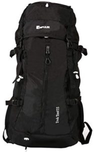 Impulse 55 Ltrs Black Trekking Backpack (Trek Tool Black)