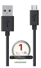 LIRAMARK Original Tough Micro USB Data Cable with Super Fast Charging up to 2.4Amps All Mobile Devices and Tablets ( Black )