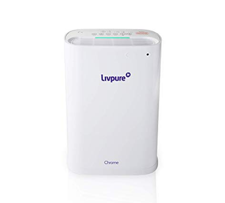 Livpure Chrome 40-Watt Air Purifier with Remote and Composite Filter (White) 