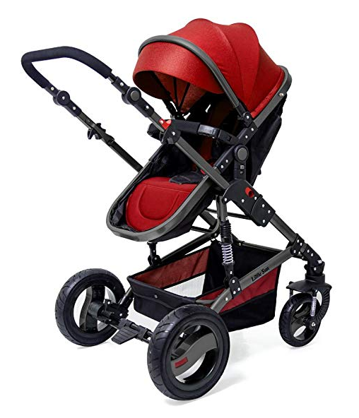 LuvLap Premier Stroller and Pram (Red) 