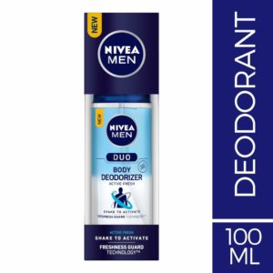 NIVEA MEN Body Deodorizers, Duo Active Fresh, Gas Free,100ml