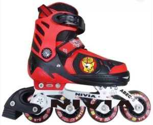 Nivia Cat Club In-line Skates - Size 13-2 UK  (Black, Red)