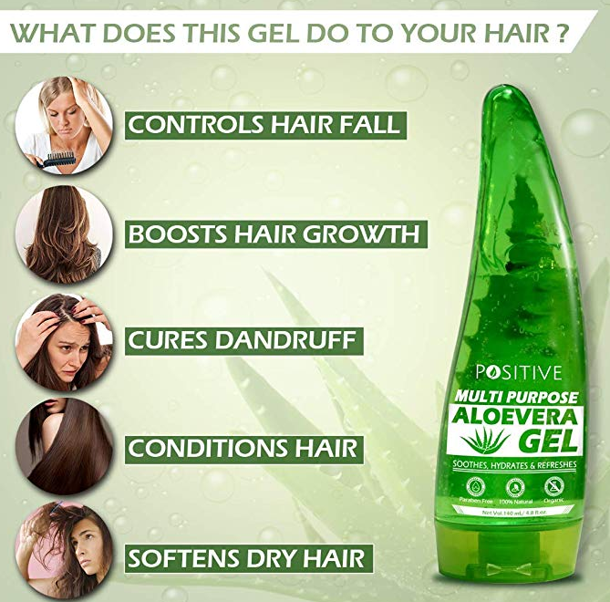 POSITIVE Multipurpose Pure Aloe vera Gel for Skin & Hair