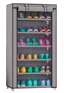 Sasimo Iron and Fabric Multi-Purpose Shoe Rack, 6 Layer