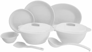 Signoraware Round Dinner Set, 31-Pieces, White