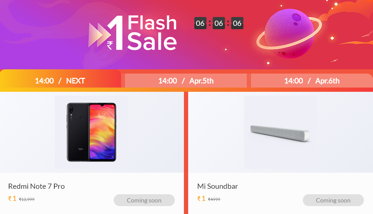 mi flash sale