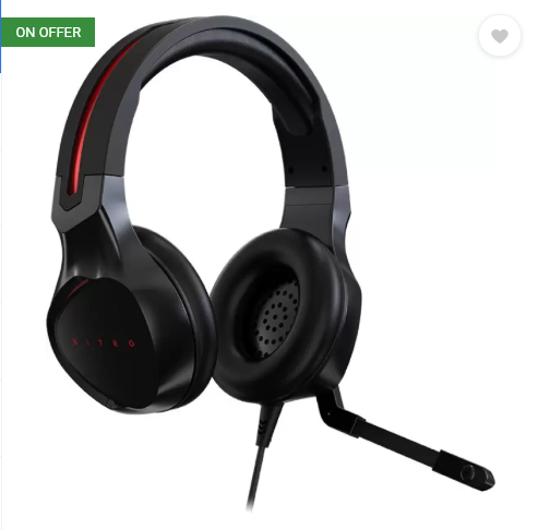 Acer Nitro Wired Headset with Mic (Black, Over the Ear)