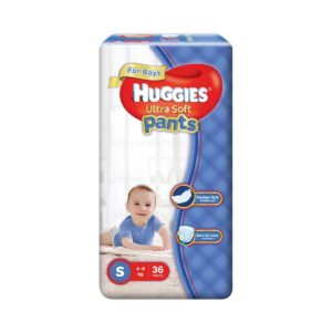 Amazon- Huggies Ultra Soft Pants Diapers for Boys, Small (Pack of 36)  at Rs 329