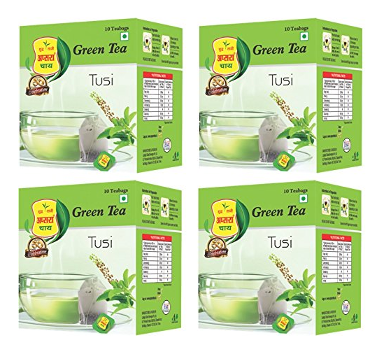 Apsara Tulsi Green Tea, 40 Tea Bags 