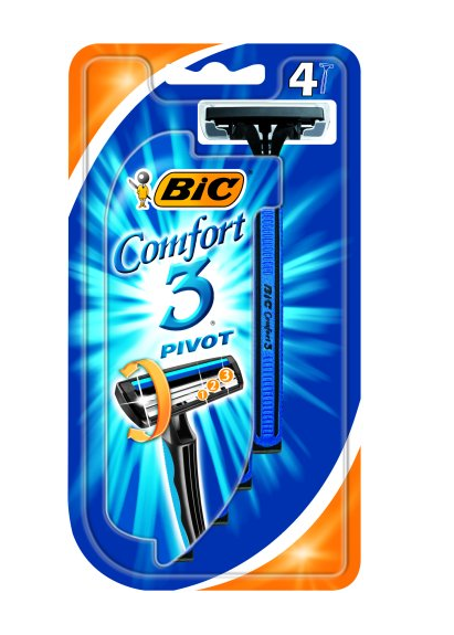 BIC Comfort 3 Pivot Razor - Pack of 4 