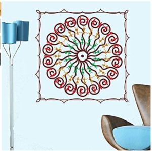 Decals Design 'Square with Circle Pattern' Wall Sticker