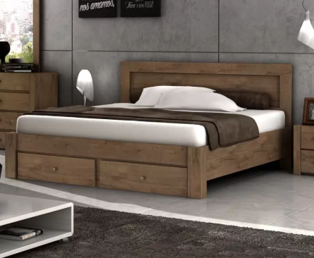 Evok Nicole Engineered Wood King Drawer Bed