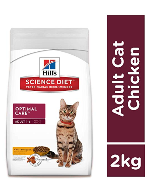 Hill's Science Diet Adult Optimal Care Cat Food, 2 kg