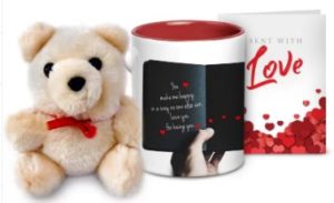 Hot Muggs Floral Poem Ceramic Mug  (350 ml)