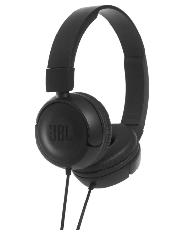 JBL T450 Wired Headset with Mic  (Black, On the Ear)