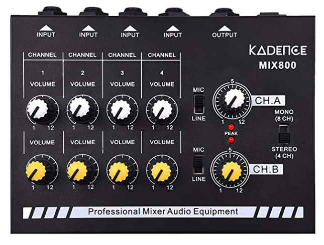 Kadence MX800 Ultra Low Noise 8-Channel Line Mixer 