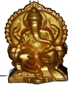 Lexton DPL-14 4-Watt Lighting Ganesha Idol (Gold)