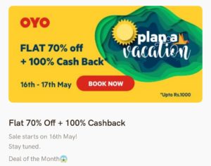 Oyo Loot- Get Flat 70%