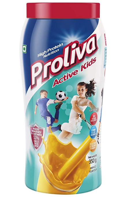 Proliva Active Kids Mango Flavour High Nutrition Milk Protein Powder