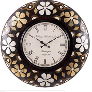 RoyalsCart Floral Painting Analog Wall Clock,