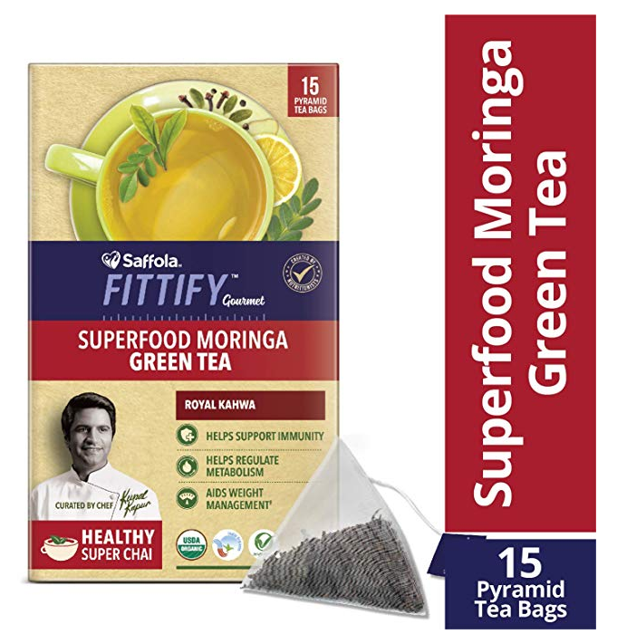Saffola FITTIFY Gourmet Superfood Moringa Green Tea
