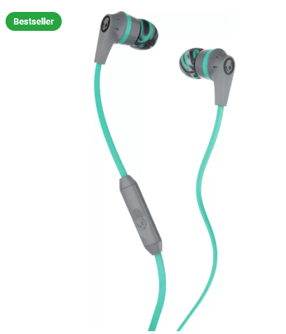 Skullcandy Ink'd Headset with mic  (Gray Mint, In the Ear)