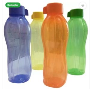 Tupperware Aqua Safe 1000 ml Water Bottles 1000 ml Bottle  (Pack of 4, Pink, Blue, Green, Yellow)