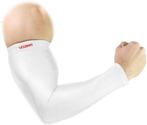 VGEAR Cotton, Polyester Arm Sleeve For Men & Women (L, White, Red)