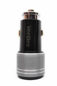 VeeDee 3.1 Car Charger for Most Mobile Phones (Black + Grey)