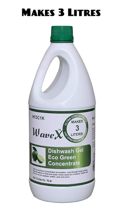 WaveX Dishwash Liquid Gel Eco Green Concentrate - 1 L 
