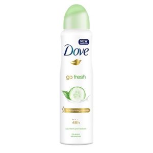 Amazon- Buy Dove Go Fresh Spray Antiperspirant Deodorant, Cucumber and Green Tea
