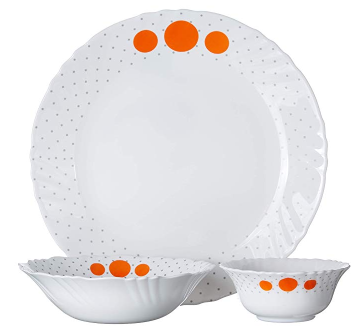 Cello Imperial Dinner Set, 6-Pieces, White